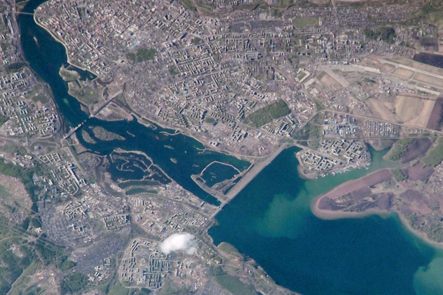 Иркутское водохранилище. Снимок из космоса