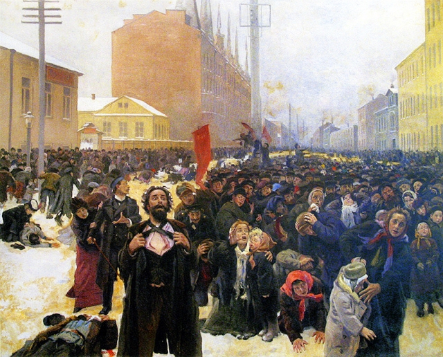 Владимир Маковский. Этюд к картине «9 января 1905 года на Васильевском острове»