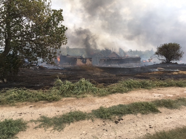 Пожар в селе Ратчино