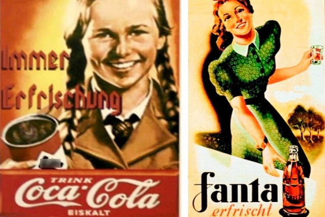 Рекламные плакаты Coca-Cola и Fanta в фашистской Германии