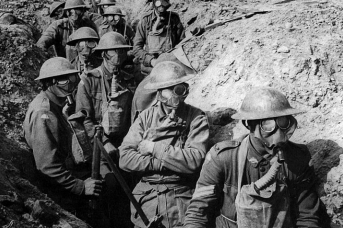 Австралийские солдаты в окопах. Первая мировая война