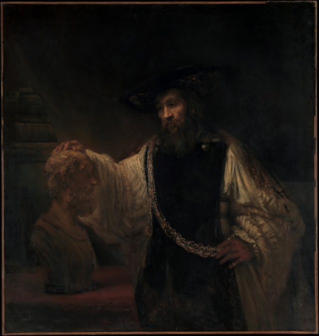 Рембрандт. Аристотель перед бюстом Гомера. 1653