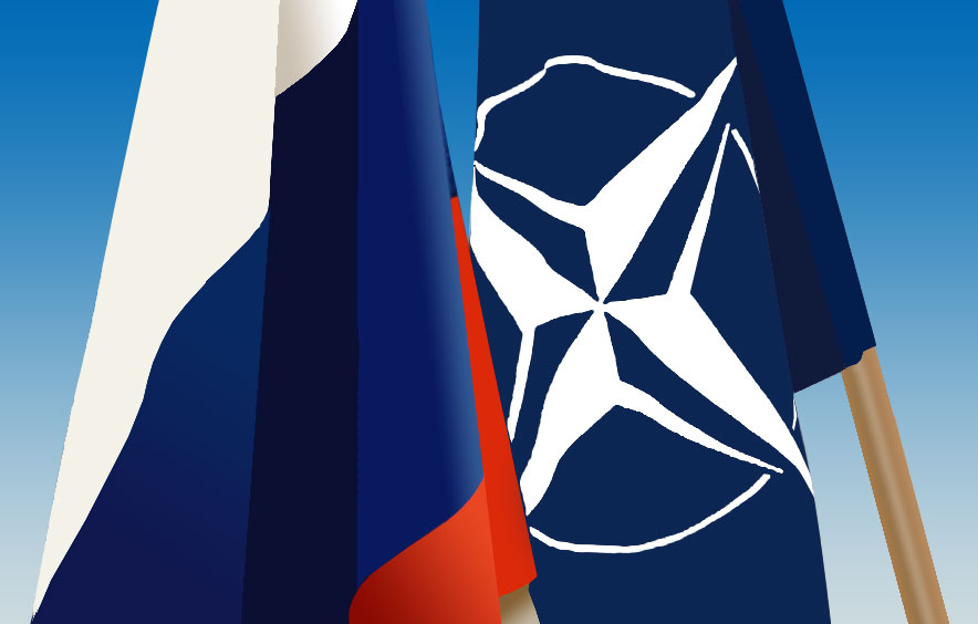 Флаги России и НАТО (cc) Mailtoanton