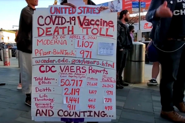 Протест против вакцинации в США
