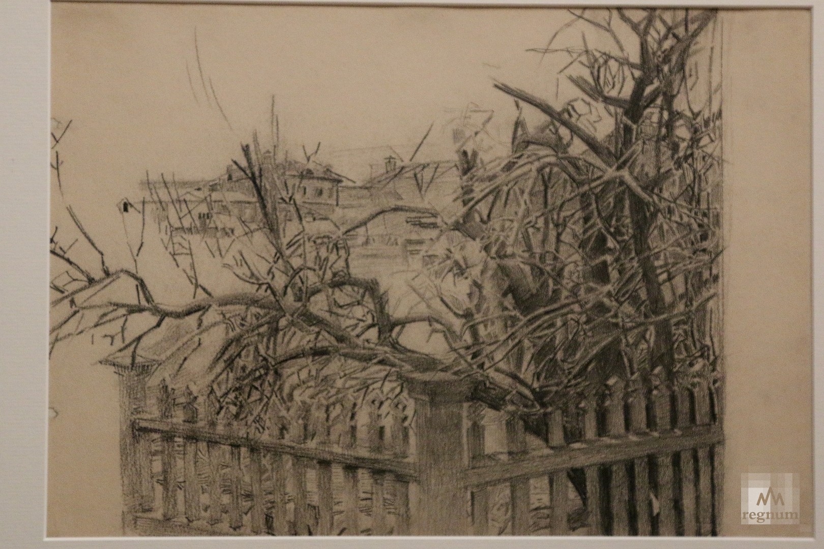 На выставке «Михаил Врубель». «Дерево у забора». 1903-1904. 