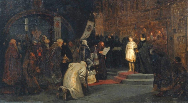 Михаил Нестеров. Призвание Михаила Федоровича на царство. 1885