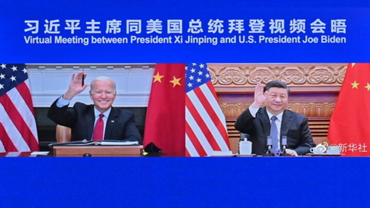 Переговоры президента США Джозефа Байдена и председателя КНР Си Цзиньпина