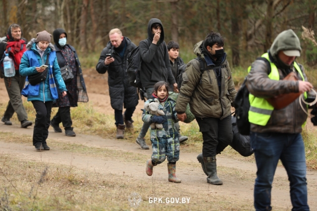 Нелегалы на белорусско-польской границе