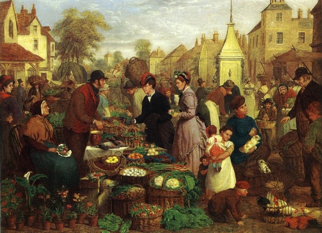 Генри Чарльз Брайант. Рыночный день. 1871