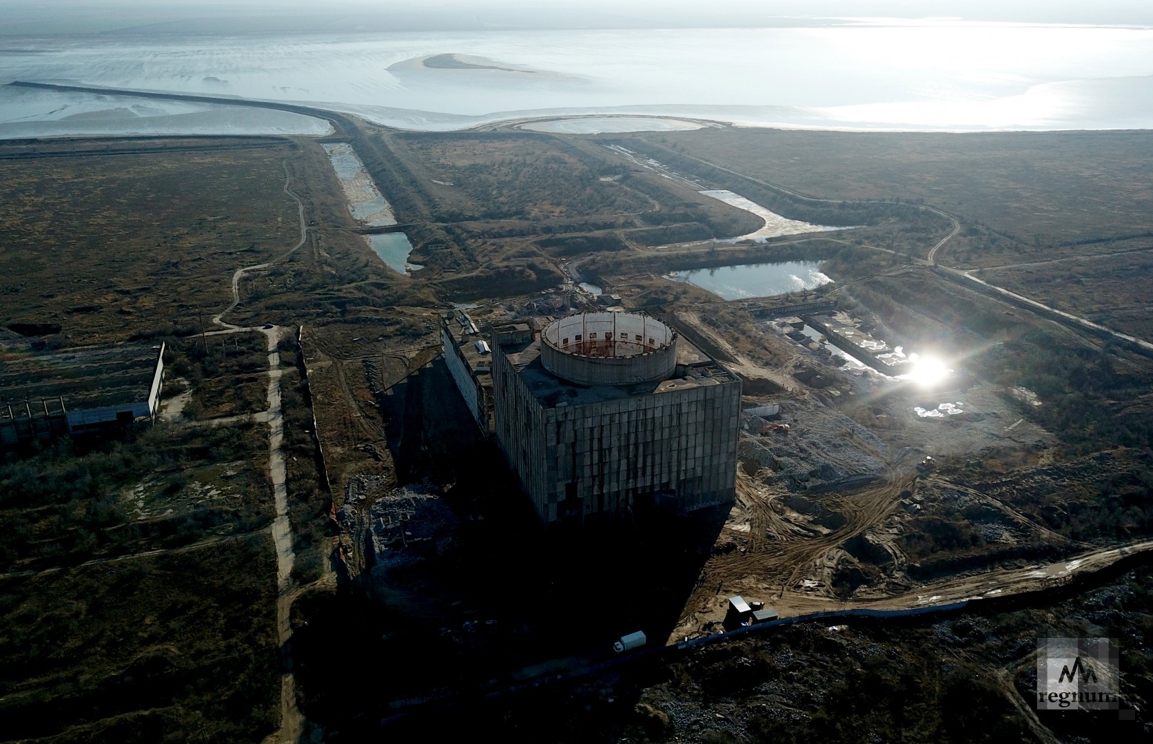 Недостроенная Крымская АЭС в городе Щелкино 