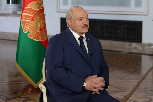Президент Белоруссии Александр Лукашенко во время интервью международному информационному агентству «Россия сегодня»