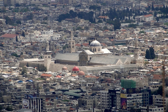 Вид на мечеть Омейядов, Дамаск, Сирия 