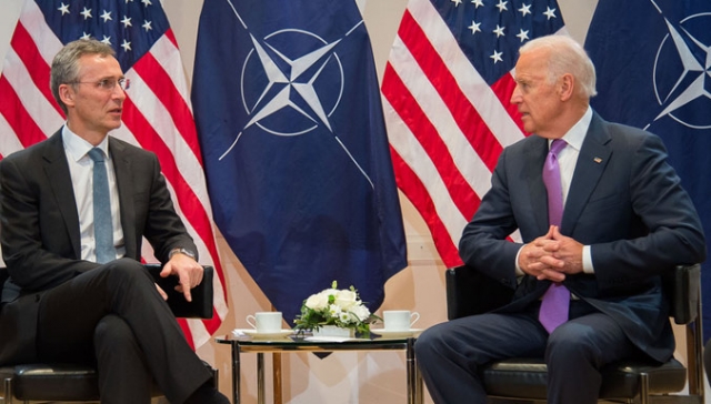 Джо Байден и генеральный секретарь НАТО Йенс Столтенберг 