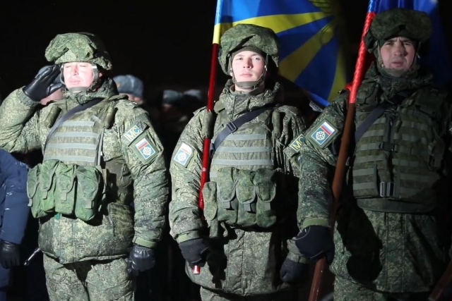Возвращение российских миротворцев в пункт постоянной дислокации в Иванове