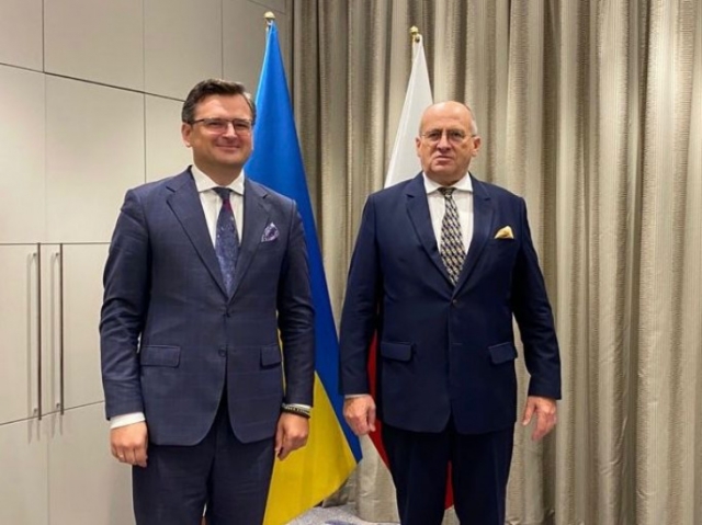 Министр иностранных дел Украины Дмитрий Кулеба и председатель ОБСЕ Збигнев Рау