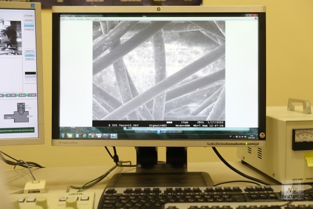 Изображение, полученное со сканирующего электронного микроскопа JSM7600F с системой микроанализа (ЭДС)  
