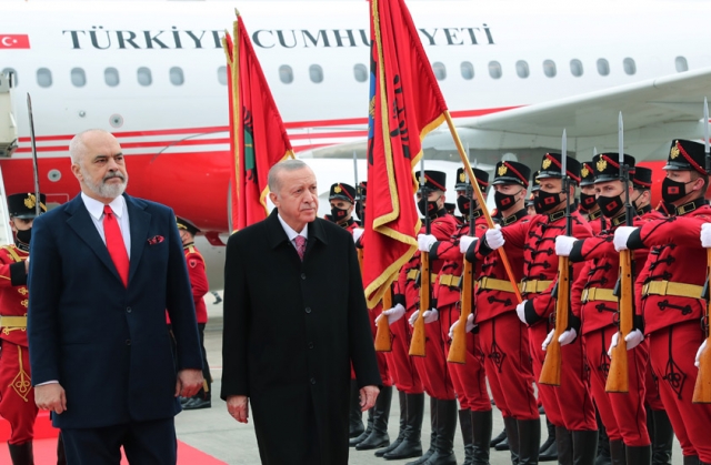 Встреча Реджепа Тайипа Эрдогана с Эди Рамой в Албании 