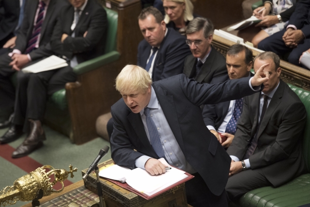 Борис Джонсон в парламенте Великобритании 