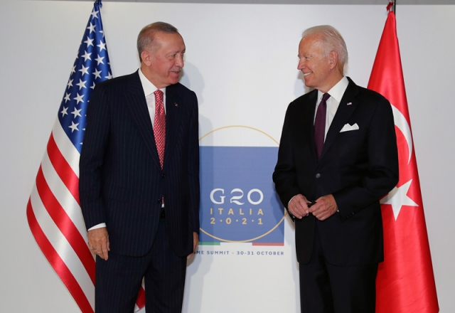 Президент Турции Реджеп Эрдоган и президент США Джо Байден