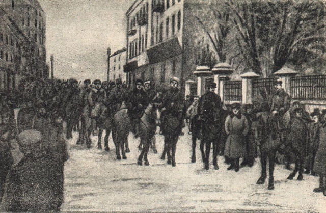 Вступление советских войск в Минск. Декабрь 1918