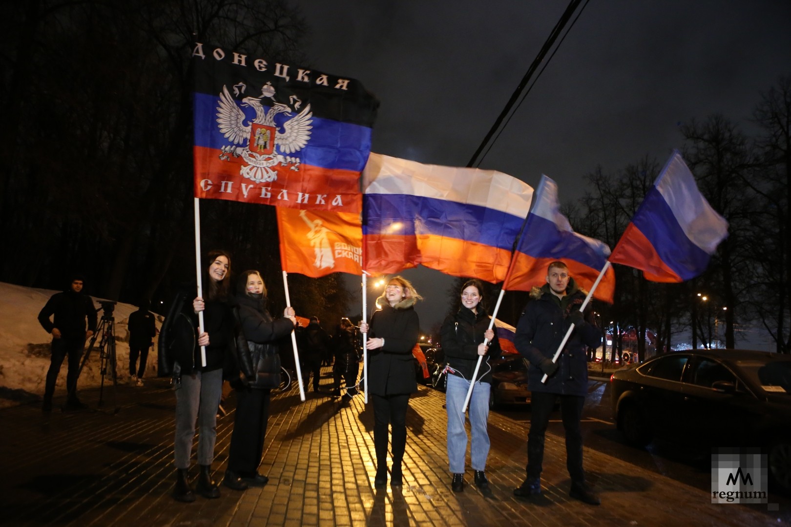 Участники автопробега «Своих не бросаем» в Москве