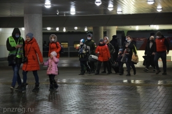 Встреча беженцев из Донбасса в Пензе