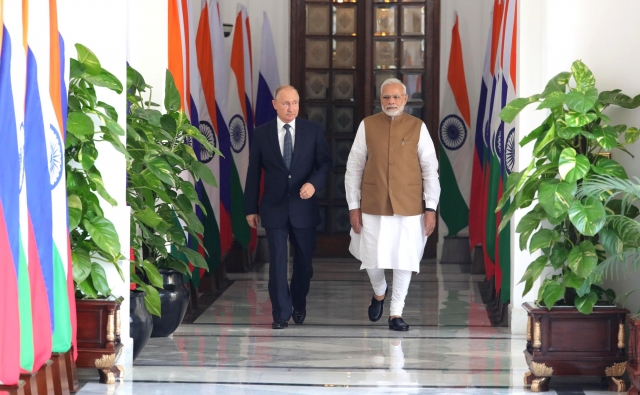 Владимир Путин и Премьер-министр Индии Нарендра Моди