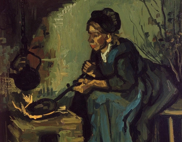 Винсент Ван Гог. Крестьянка у очага. 1885