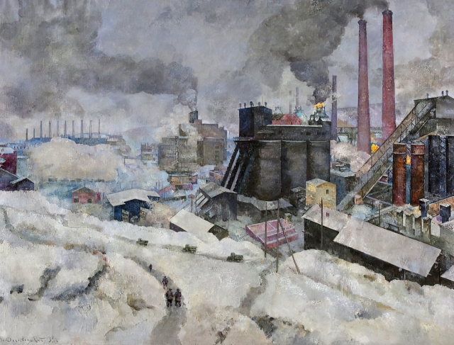 Василий Рождественский. Индустриальный пейзаж. 1934