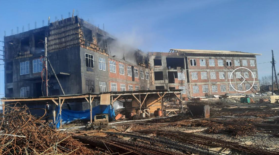 Прокуратурой организована проверка по факту возгорания в строящейся школе в г. Зима