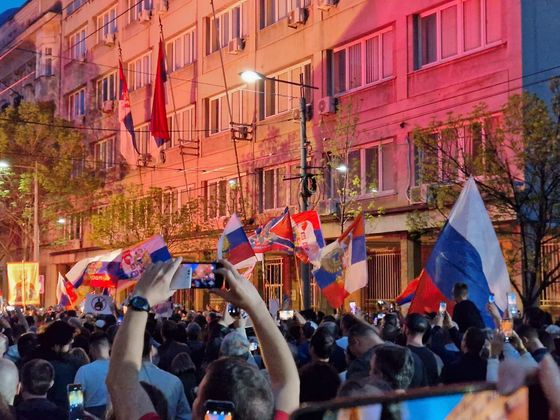 Митинг в Сербии в поддержку России