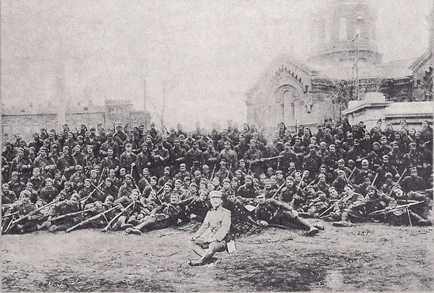 Греческие солдаты в Одессе, 1919 год.