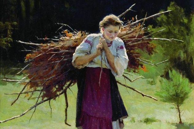 Николай Пимоненко. Из лесу (фрагмент). 1900