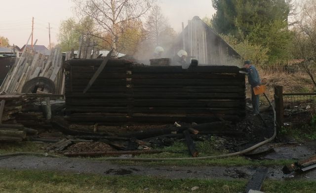 Сгоревшая в Тобольском районе баня