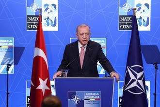Президент Турции Реджеп Тайип Эрдоган на саммите лидеров стран НАТО (cc) Президентство Турецкой Республики