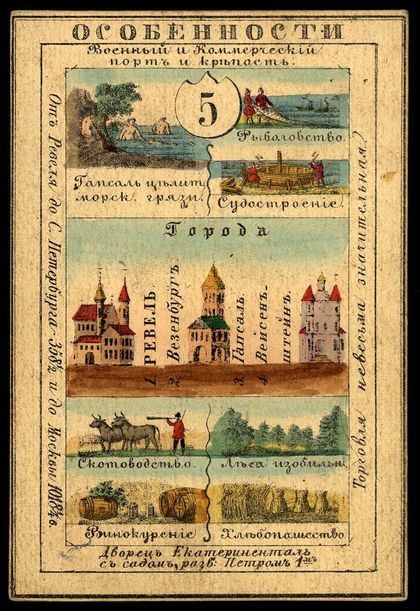 Карточка из набора географических карточек Российской Империи.