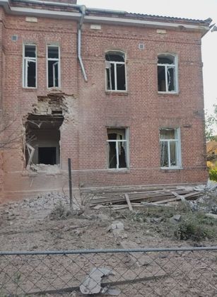 Село Тёткино в Курской области после обстрела