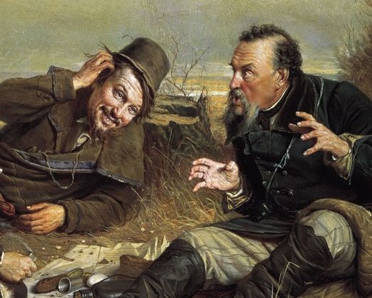 Василий Перов. Охотники на привале. 1871 (фрагмент)