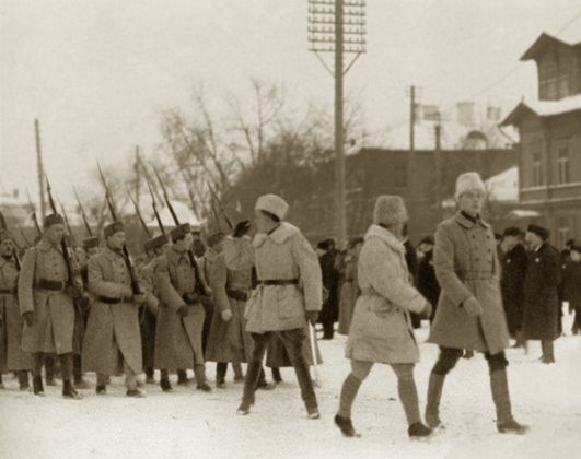 Финские добровольцы в Таллине, декабрь 1918