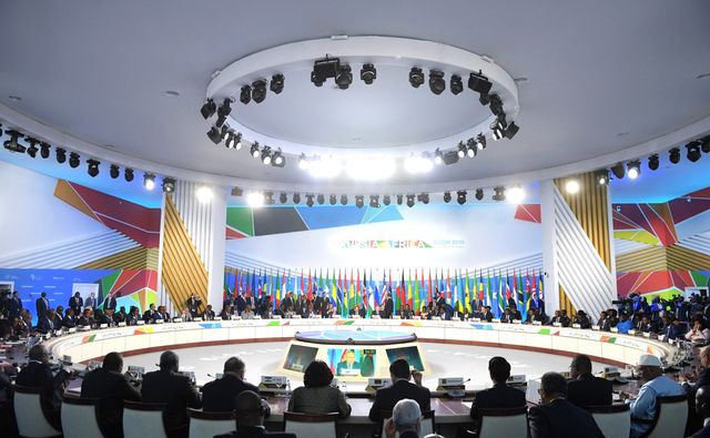 Пленарное заседание саммита Россия – Африка. 2019