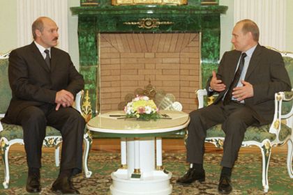 Александр Лукашенко и Владимир Путин. Москва, 2001 год
