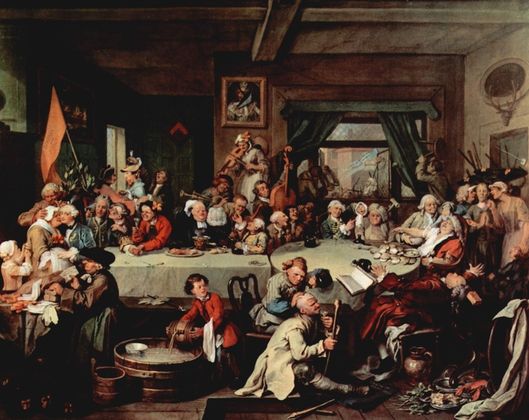 Уильям Хогарт. Встреча с избирателями. 1754
