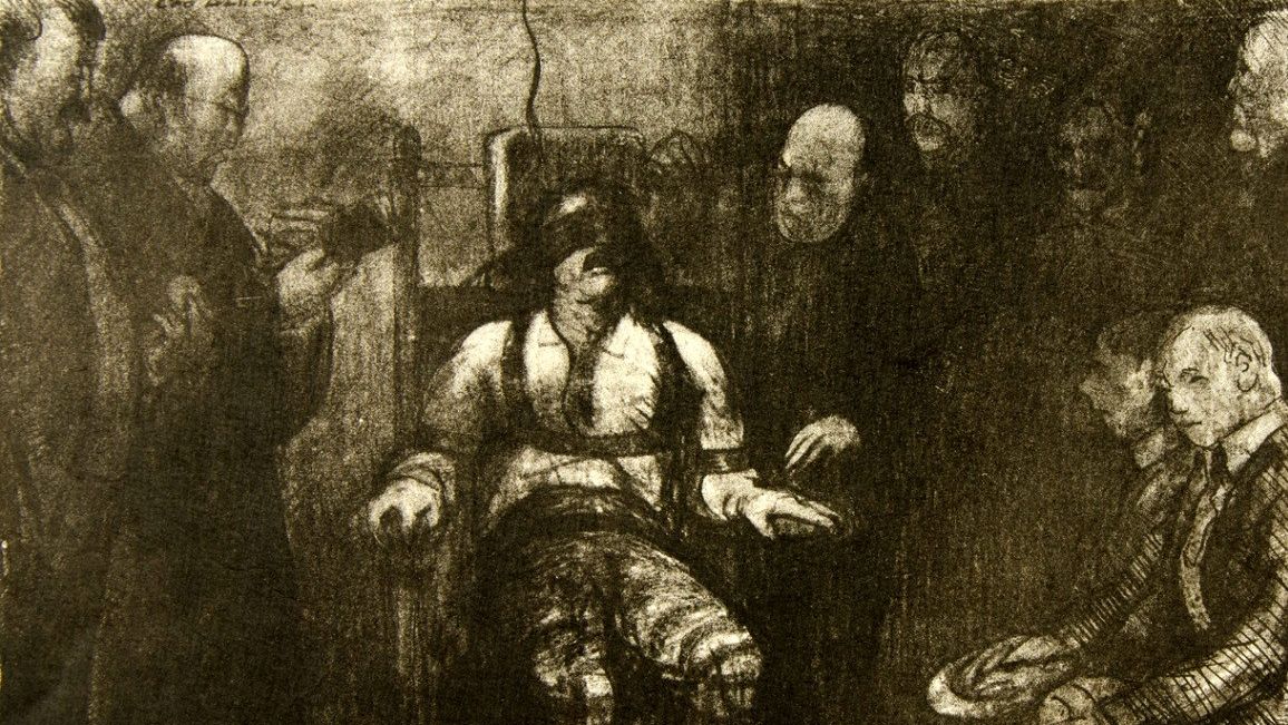 Джордж Уэсли Беллоуз. Казнь на электрическом стуле. 1917