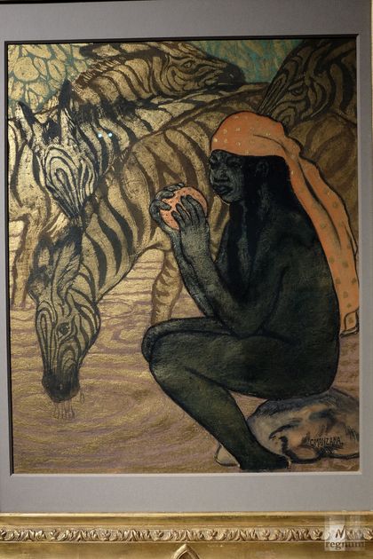 Жорж Мансана-Писсарро. Зебры на водопое.1906