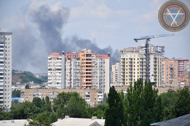 Донецк во время массированного обстрела со стороны ВФУ