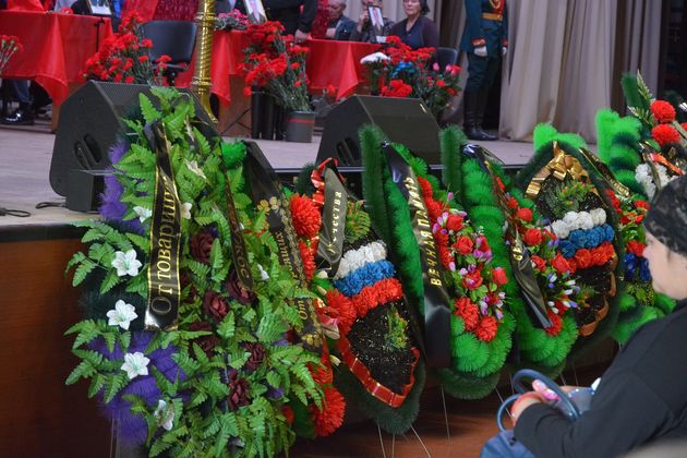 Церемония прощания с хакасскими военнослужащими, погибшими в ходе спецоперации