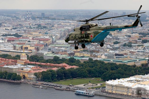 Репетиция Главного военно-морского парада в Санкт-Петербурге