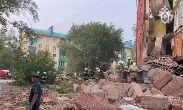 Обрушение здания в Омске