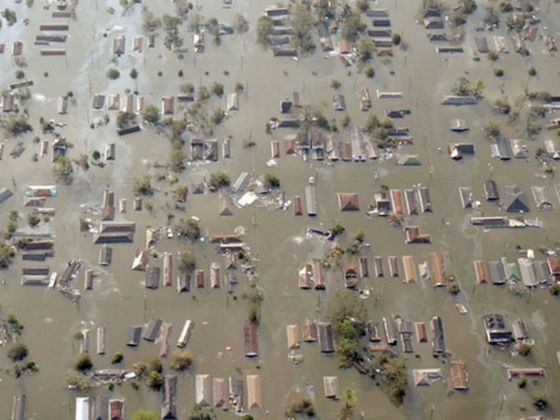 Рис. 22. Последствие прохождения урагана Катрина в штате Луизиана