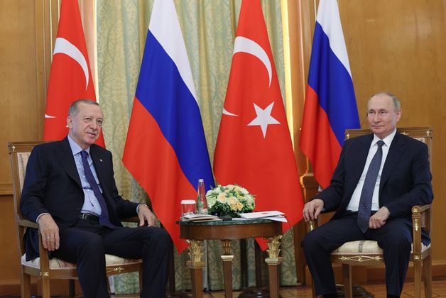Встреча Владимира Путина и Реджепа Тайипа Эрдогана. Сочи. 5 августа 2022